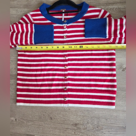 NWOT Free People Nocturnal Stripe Cardi | Wool & Cashmere XS - Picture 3 of 8